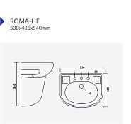 Умывальник подвесной ROMA-HF Фото #3460505