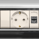 6М Рамка xром, выкл-1Мx2,роз-2М,комп-1М, тел-1М GEWISS