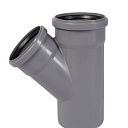 Тройник ПП для внутренней канализации 45° Ду 125х110 OSTENDORF