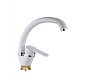 Смеситель ADVANCE ADV 74105H (белый) для кухни