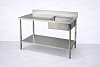 Производственный стол из нержавеющей стали с мойкой