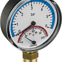 Термоманометр вертикальный 0-120С, 6 bar SITEM