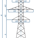 Опоры линий электропередачи У110-2П+5
