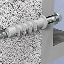 Дюбель пластиковый (пробка) 20 ш для газоблока, газобетона 40*50, 60*50,10*70