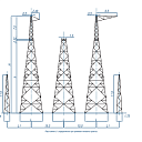 Опоры линий электропередачи УСКТ500-3+5