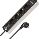 Удлинитель Ecolor 4 розетки, с заземлением, с USB зарядкой, белый, 1153240126