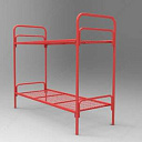 Кровать металлическая 2-х ярусная (красная)