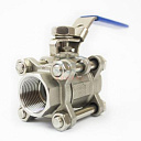 Кран шаровой из трех частей (нержавейка)