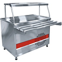 Прилавок холодильный ПВВ(Н)-70КМ-НШ (открытый, с нейтральным шкафом, одна полка, подсветка, охлаждаемый стол, 1120 мм)