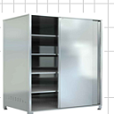 Шкаф металлический для хранения посуды изготовлен из нерж.листа (размер стандарт)