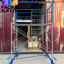 Леса строительные, с ограждением и колесами, из нержавеющей стали