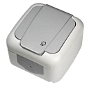 Розетка 1 м оп IP54 с крышкой и заземлением Palmiye Viko 380-36150