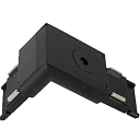 Магнитный SLIM коннектор вертикальный, черный, трек (TEKLED), артикул 169-03716