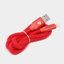 Кабель 2E USB-A - Lightning Fur, 1м, красный