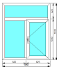 Окно-4_3 ПВХ 6000