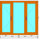 Окно-3_1 Ламинированый ПВХ 6000