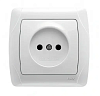 Розетка одинарная без заземления с защитой CARMEN