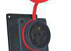 Настенная розетка MULTI-LET с заглушкой красная 3x32А