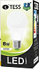 Лампа светодиодная A60 8 Вт "TESS" E27  4000K