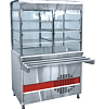 Прилавок-витрина холодильный ПВВ(Н)-70КМ-С-НШ вся нерж. плоский стол (1120 мм)