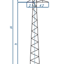 Опоры линий электропередачи П110-5+4