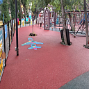 Услуги по установке резиновых напольных покрытий (толщина 2,5см)