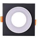 Светильник квадратный GU5.3, черный и белый, 1 светильник (TEKLED), артикул 143-03504