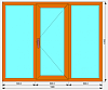 Окно-2_2 Ламинированый ПВХ 6000