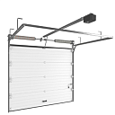 Гаражные секционные ворота из стальных сэндвич-панелей с торсионным механизмом rsd02