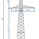 Опоры линий электропередачи П 330-3Т+5