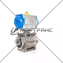 Клапан пневматический 80 мм, нержавеющий, дисковый, резьбовой