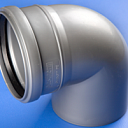 Фитинг Отвод 50*87 (сер)