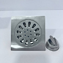 Трап из нержавейки с клапаном, 10х10