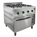 Плита газовая 4-х конфорочная с жарочным шкафом ПГ-4Д-01