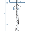 Опоры линий электропередачи П110-2+4