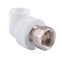 Угольник с накидной гайкой и латунной втулкой