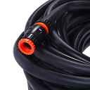 Шланг поливной резиновый неармированный низкого давления диаметр 10 мм. С КОМПЛЕКТОМ НАСАДОК 15