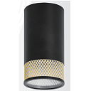 Светильник потолочный 222204, 1xGU10, черный+золото, Φ55x110 мм (TEKLED), артикул 172-03268