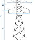 Опоры линий электропередачи У35-2+5