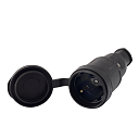 Штепсельный разъем с заглушкой 2Р+РЕ 1х16А 220-240V (каучук)