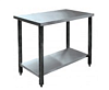 Стол островной  спро-6-5 каркас с полкой-нерж.