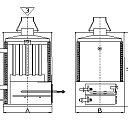 Котёл отопительный водогрейный, работающий на твердом топливе или природном газе «AKS – 105Т-Гн»
