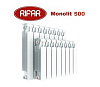 Радиатор биметаллический RIFAR Monolit VR 500-10 (цвет титан), нижнее подключение с термостатическим клапаном, 10 секций