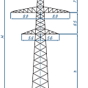 Опоры линий электропередачи П330-2Т+5