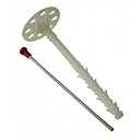 Дюбель пластмассовый 10*185мм с оцинкованным металлическим стержнем и термоголовкой