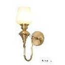 Бра Bronze Wall Light 6331-1 White Glass 1xE27 TEKLED 151-20112