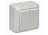 Выключатель 2-клавишный 10А белый EKF