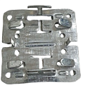 Кляммер для сухого монтажа из оцинкованной стали К-1, 70х70х1,2 мм