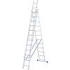 Лестница, 3 х 12 ступеней, алюминиевая, трехсекционная, Россия, Сибртех (Арт; 97822)