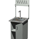 Столы-мойки одинарные металлические (600 СМОн-М нерж. сталь)